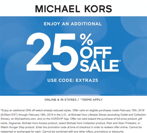 michael kors promo codes|michael kors extra discount code.